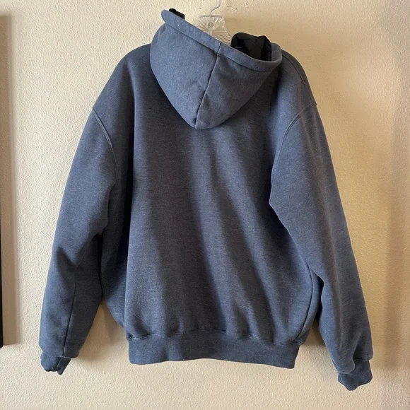 Carhartt Gray Full Zip Quilted Lined Jacket, Vintage Style, Size XL